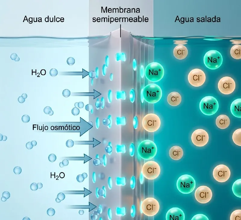 Energía Osmótica: El Poder de la Mezcla entre Agua Dulce y Salada 2 Energia Osmotica El Poder de la Mezcla entre Agua Dulce y Saladawebp 3
